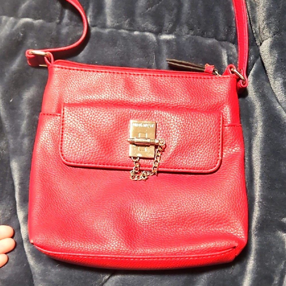 Red Leather Crossbody Bag